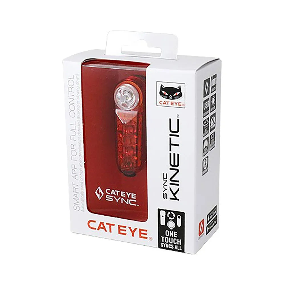 CatEye, SYNC Kinetic, Light, Rear, Black with built-in Brake Sensor