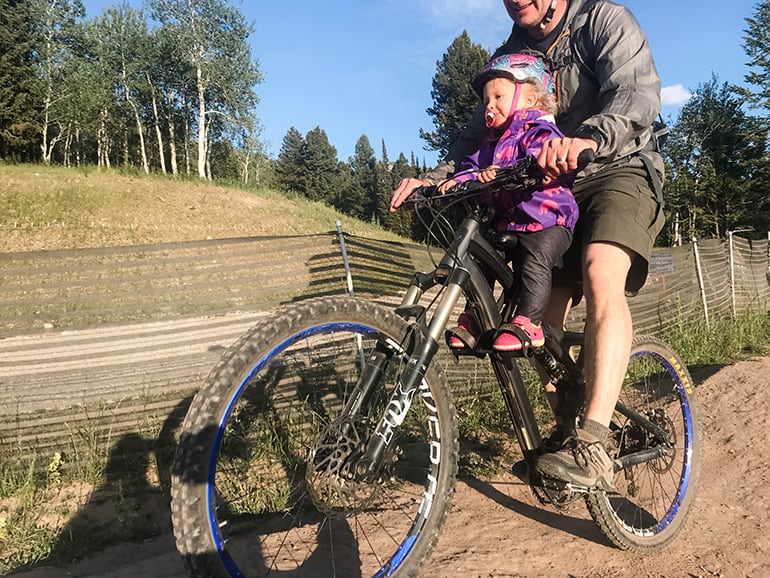 Shotgun MTB Seat for kids on frame