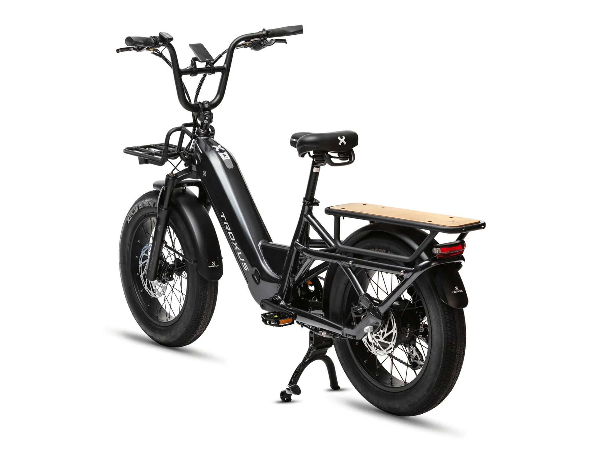 Troxus Lynx Cargo Gloss Charcoal utility electric bike with front cargo rack