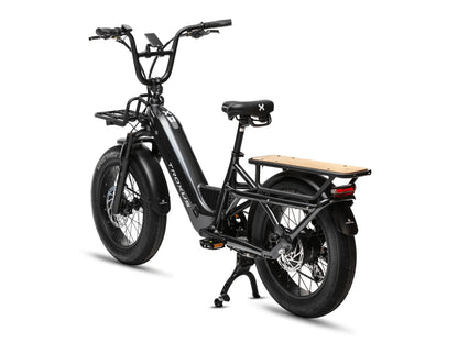 Troxus Lynx Cargo Gloss Charcoal utility electric bike with front cargo rack