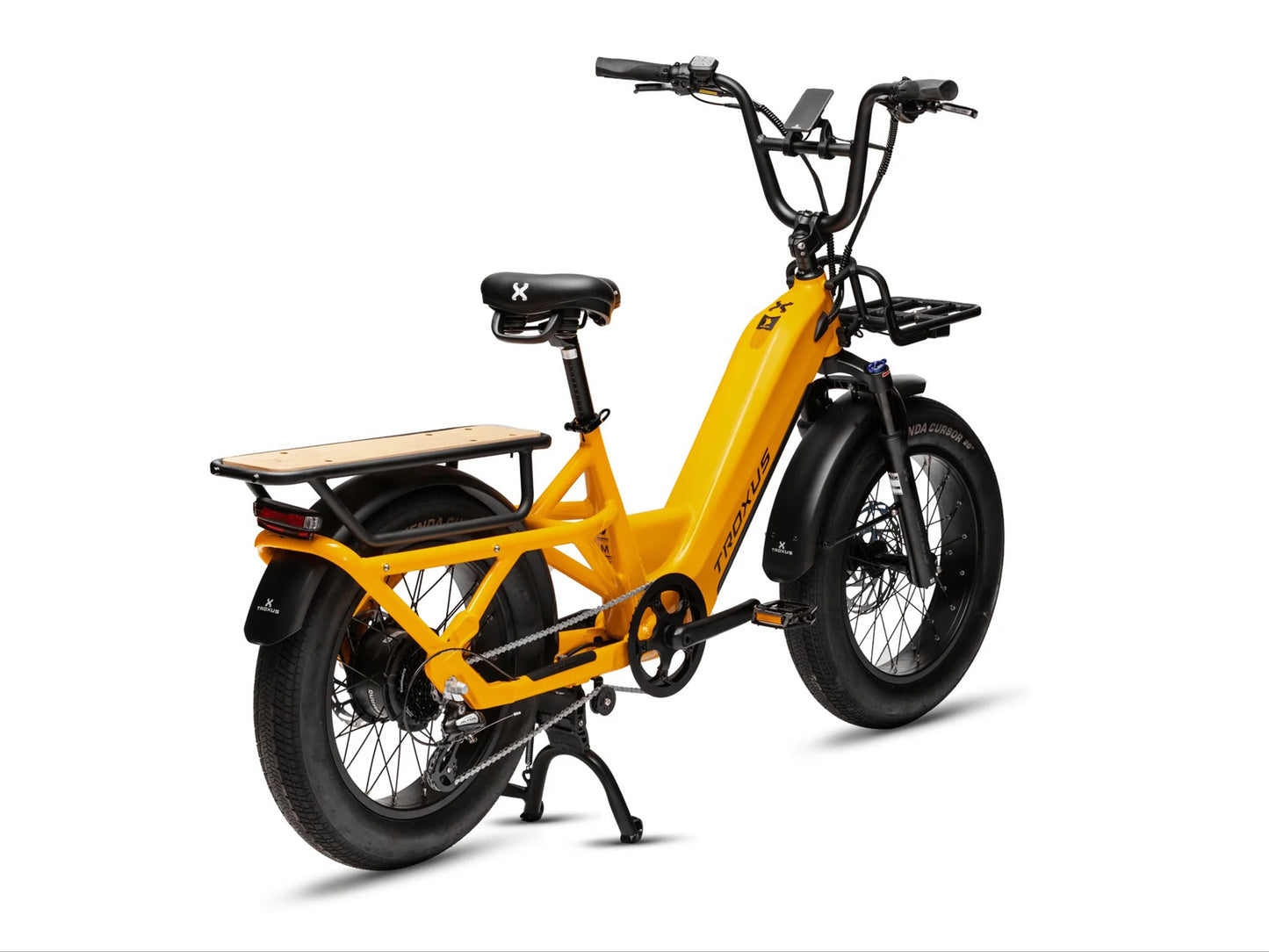 Troxus Lynx Cargo Gloss Mango cargo eBike with front cargo rack
