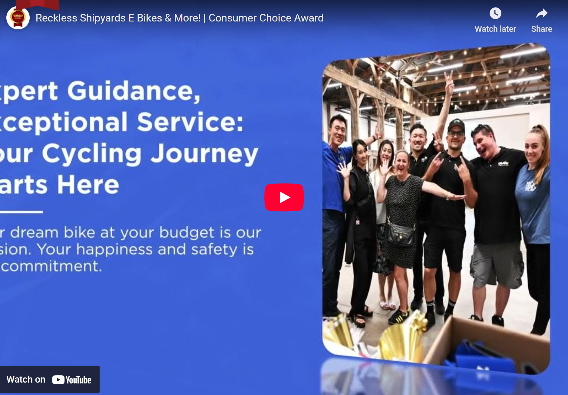 Load video: Reckless Shipyards E Bikes &amp; More! | Consumer Choice Award