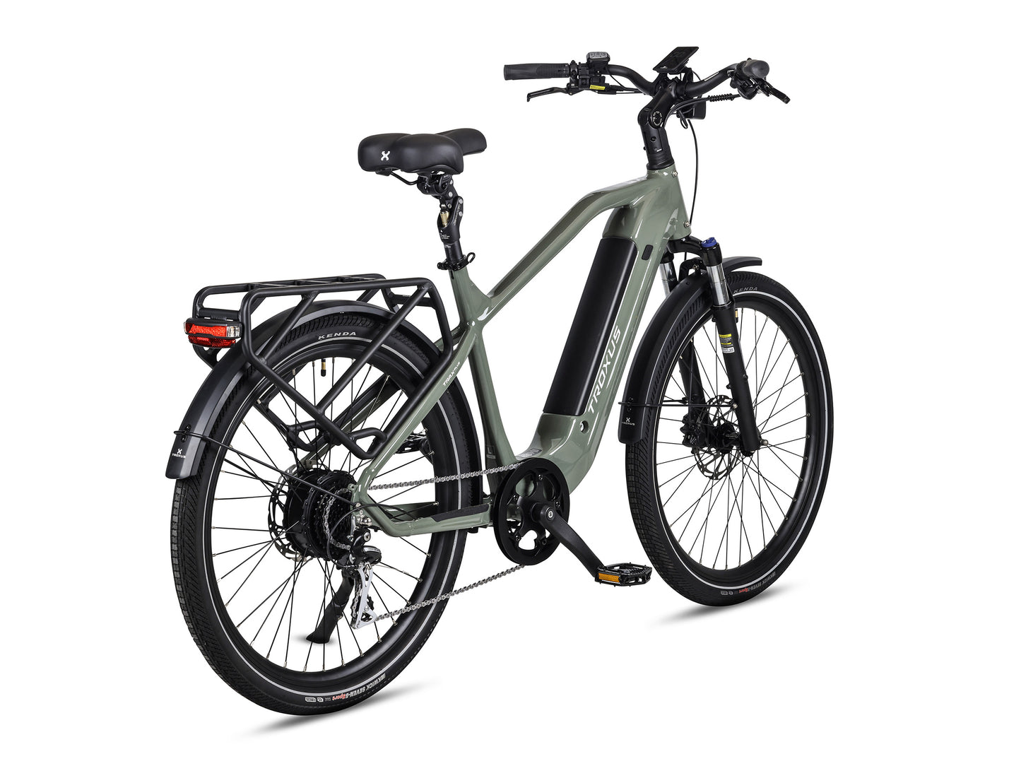 Troxus Trax Plus 500/15 Deep Moss Step-Over Electric Bike with 750W Ananda Motor and Rear Rack
