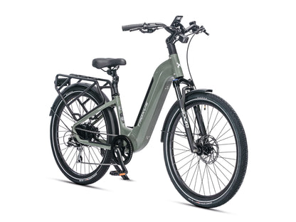 Troxus Trax Plus 500/15 Deep Moss Step-Through Electric Bike with Suspension Fork