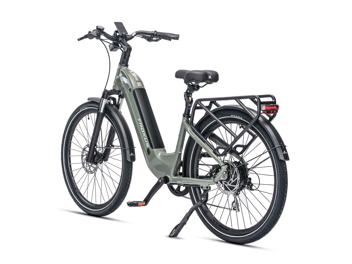 Troxus Trax Plus 500/15 Deep Moss Electric Bike with Integrated Rear Rack and 750W Ananda Motor