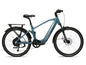 Troxus Trax SUV Electric Bike in Cadet Blue – Step-Through Urban eBike with Rear Rack and Front Suspension