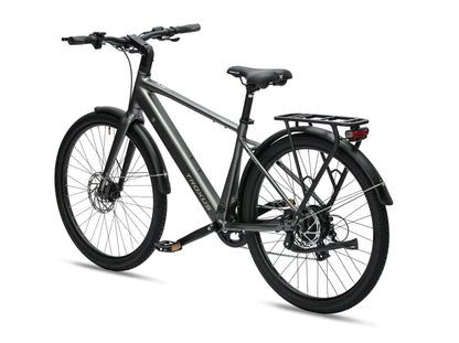 Troxus Trax Sport Natural Slate electric bike rear three-quarter drive side view